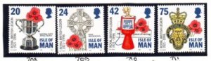 Isle of Man Sc 706-9 1996 75 years Legion stamp set mint NH