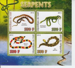 2013 Mali Snakes MS4 (Scott NA) MNH