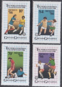 GRENADA GRENADINES Sc # 739-42 MNH CPL SET of 4 - 1986 FIFA WORLD CUP SOCCER