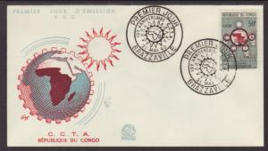 Congo People's Republic 90 Map 1960 U/A FDC