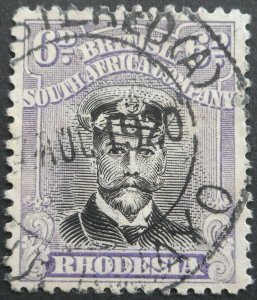 Rhodesia Admiral Die IIIB Six Pence with REGISTERED (A) BULAWAYO (DC) postmark