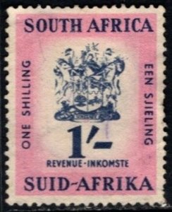 1954 South Africa Revenue Queen Elizabeth II 1 Shilling General Tax Duty Stamp