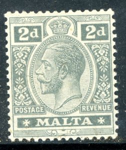 Malta 1915 British KGV 1p Gray MCCA Scott #52 Mint U351  ⭐⭐⭐⭐⭐⭐