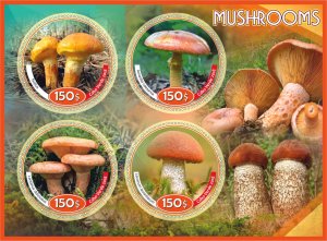 Stamps. Mushrooms 2018 1+1 sheets perforated MNH **