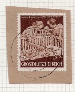 1944-45 GERMANY used in LUXEMBOURG Fine Used 3p. Postmark Piece 241834