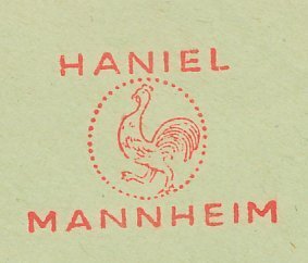 Meter cover Germany 1959 Bird - Rooster - Cock