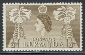 Bermuda 1953 Queen Elizabeth II 1/2p Scott # 143 MH