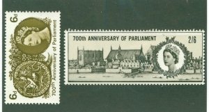 GREAT BRITAIN 422-3 MH BIN$ 1.00