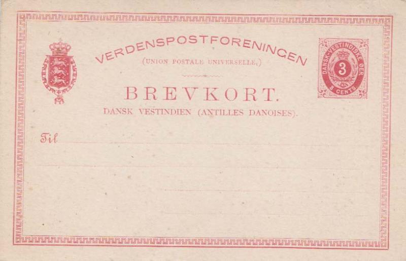 Danish West Indies Scott UX3 Unused.