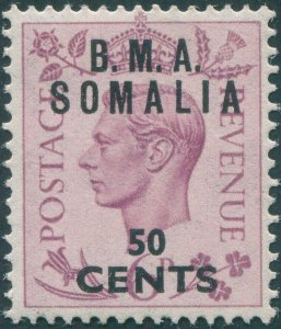 British Occupation of Somalia 1948 50c on 6d purple SGS16 unused