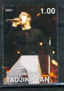 Tajikistan 2001 Robbie Williams set 1 value Perforated Mint (NH)