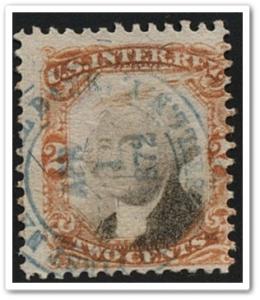 R135 2¢ Third Issue Documentary Stamp (1871-72) CDS Used