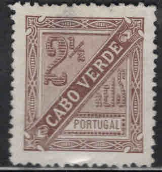 Cabo Verde Scott P1 mint no gum thinned stamp slight thin