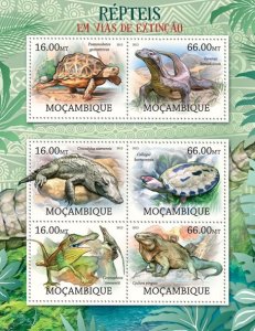 MOZAMBIQUE - 2012 - Endangered Reptiles - Perf 6v Sheet - Mint Never Hinged