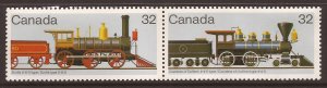 1984 Canada - Sc 1039i & 1039ii - MNH VF - pair - Locomotives