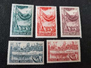 French Guyana, 1947 Hammocks Issue and Maroni R., MH, SCV$2.35