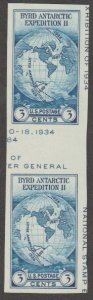 U.S. Scott #768 Byrd Stamp - Mint Horizontal Gutter Pair