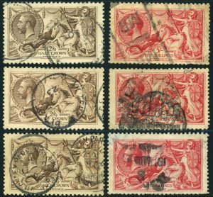 GREAT BRITAIN #179 #180 King George V Postage Stamp Collection 1919 Used