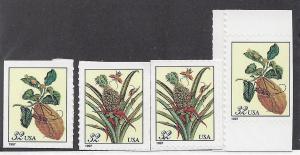 United States, 3126-29,1997 Botanical Prints Singles,**MNH**