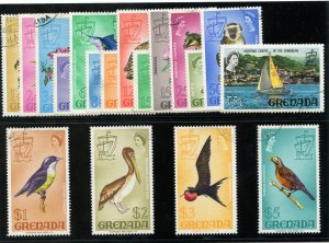 Grenada 1968 QEII Definitives set complete VF used. SG 306-321. Sc 294-309.