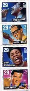 US Scott # 2737b Rock 'n Roll MNH VF Pane of 4