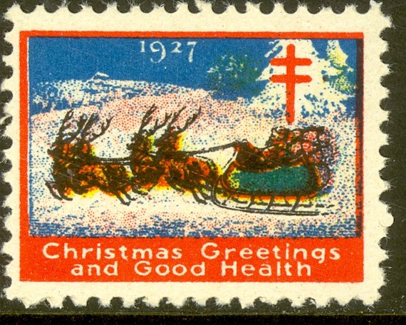 CANADA 1927 CHRISTMAS SEAL English Language Green No. 1 MNH