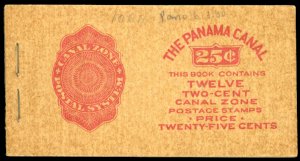 United States Possessions, Canal Zone #106a, 1928 25c unexploded booklet cont...