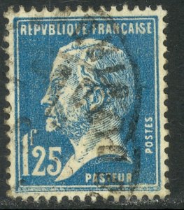 FRANCE 1923-26 1.25fr Blue Pasteur Type Sc 195 VFU