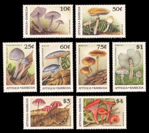 Antigua 1989 MUSHROOMS Scott #1223-1230 Mint Never Hinged