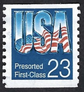 United States #2608 23¢ USA Pre-sorted First Class (1992). Used.