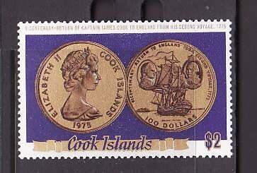 Cook Is.-Sc#433- id10-unused hinge remnant set-Gold Coin-1975-