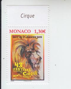 2019 Monaco International Circus Festival (Scott 2952) MNH