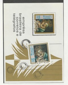 Brazil, Postage Stamp, #1146-1147 Sheet Mint NH, 1969 Christmas