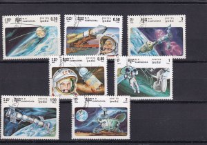 SA18e Cambodia 1985 Space Exploration used stamps