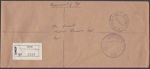 FIJI 1989 local OHMS registered cover GOVT BUILDINGS cds...................54474