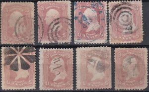 US Sc65 3c Washington Used Selection x8