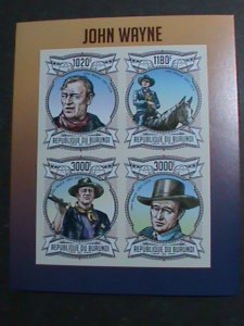 ​BURUNDI STAMP-2012-SC#1302- FAMOUS COWBOY ACTOR-JOHN WAYNE IMPERF-MNH S/S VF