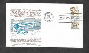 U S C95-C96 FDC Wiley Post Pair Nova Cachet!