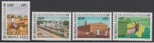 1995 Burkina Faso Mi. 1326 - 1329 World Tourism Organization WTO Wildlife-