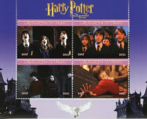 Harry Potter Stamps Chad 2021 MNH Philosopher's Stone Hermione Ron Weasley 4v MS