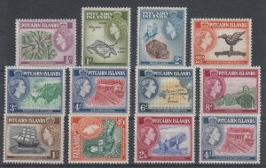 Pitcairn Sc 20-31 MLH. 1957-58 QEII definitives cplt, VF