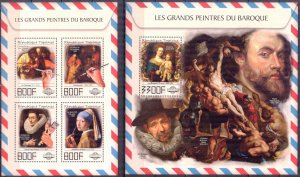 Togo 2017 Art Paintings Baroque sheet + S/S MNH