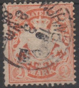 Mi: 44  used  1876  Bavaria  cat € 20