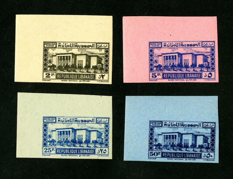 Lebanon Stamps # J47-50 Superb OG NHJ Imperforate