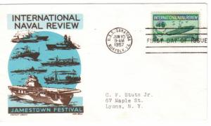 US 1091 (Me-5) 3c International Naval Review FDC Cachet Craft Cachet ECV $10.00