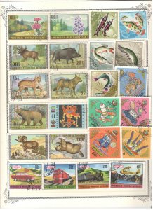 MONGOLIA COLLECTION ON STOCK SHEET , MINT/USED