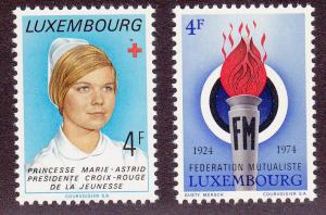 Luxembourg # 540 & 541, Mint, Never Hinged