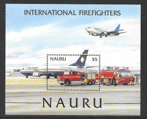 NAURU SGMS555 2002 INTERNATIONAL FIREFIGHTERS  MNH