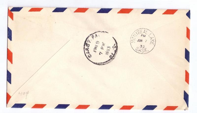 Canada FFC Prince Albert to Montreal Lake Airmail Cover C3 e