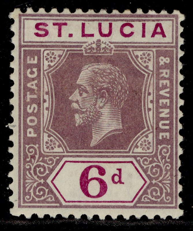 ST. LUCIA GV SG84, 6d dull & bright purple, M MINT. 